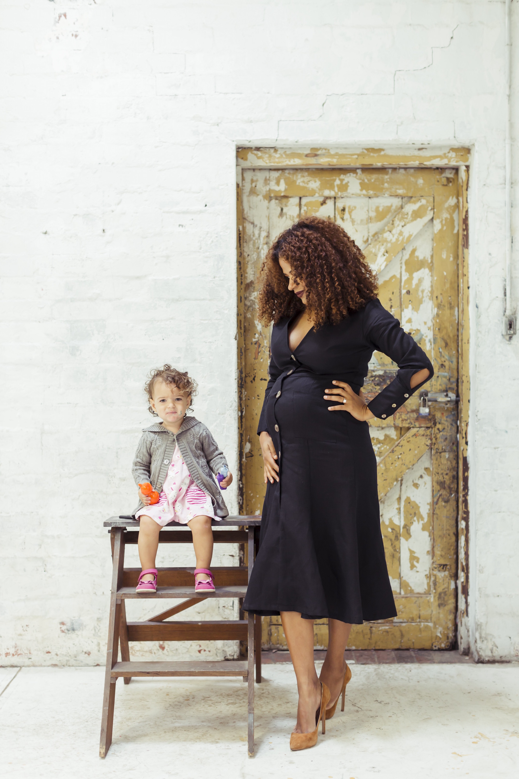 Victoria Latu with Daughter talking motherhood